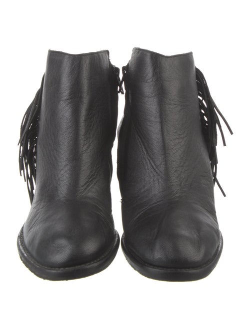 See by Chloé Leather Fringe Trim Accent Boots