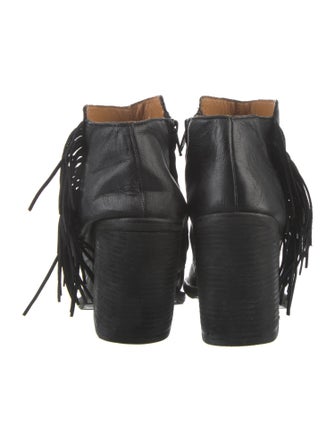 See by Chloé Leather Fringe Trim Accent Boots