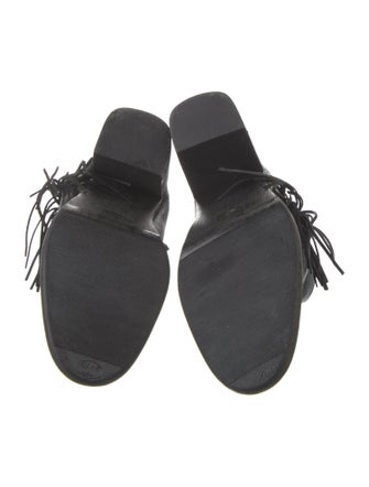 See by Chloé Leather Fringe Trim Accent Boots
