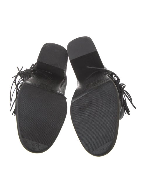 See by Chloé Leather Fringe Trim Accent Boots