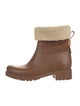 See by Chloé Rubber Fur Trim Rain Boots