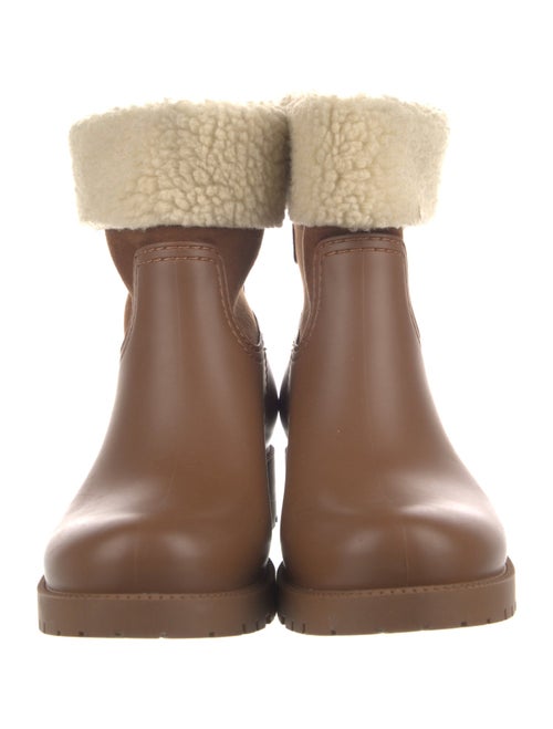 See by Chloé Rubber Fur Trim Rain Boots