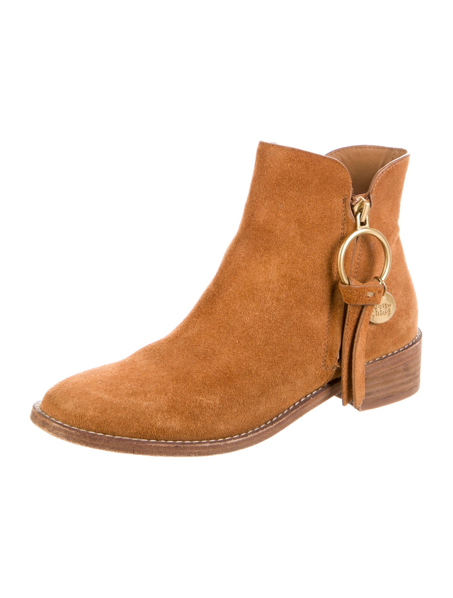 See by Chloé Suede Moto Boots