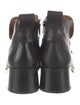 See by Chloé Leather Chain-Link Accents Lace-Up Boots