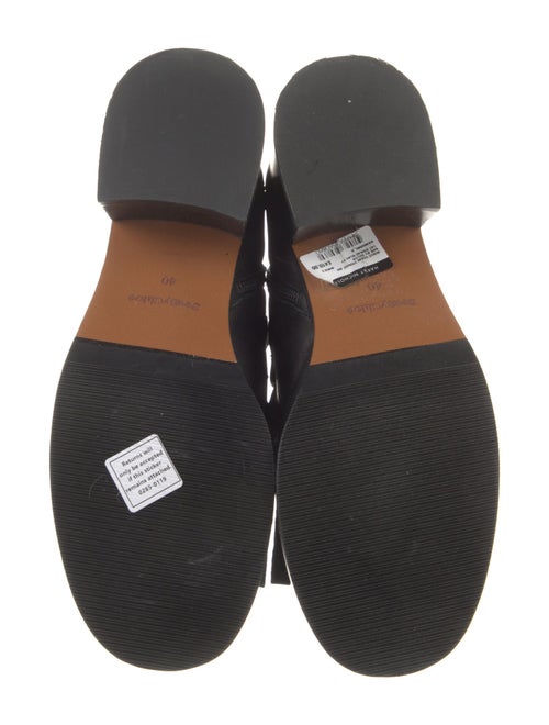 See by Chloé Leather Chain-Link Accents Lace-Up Boots