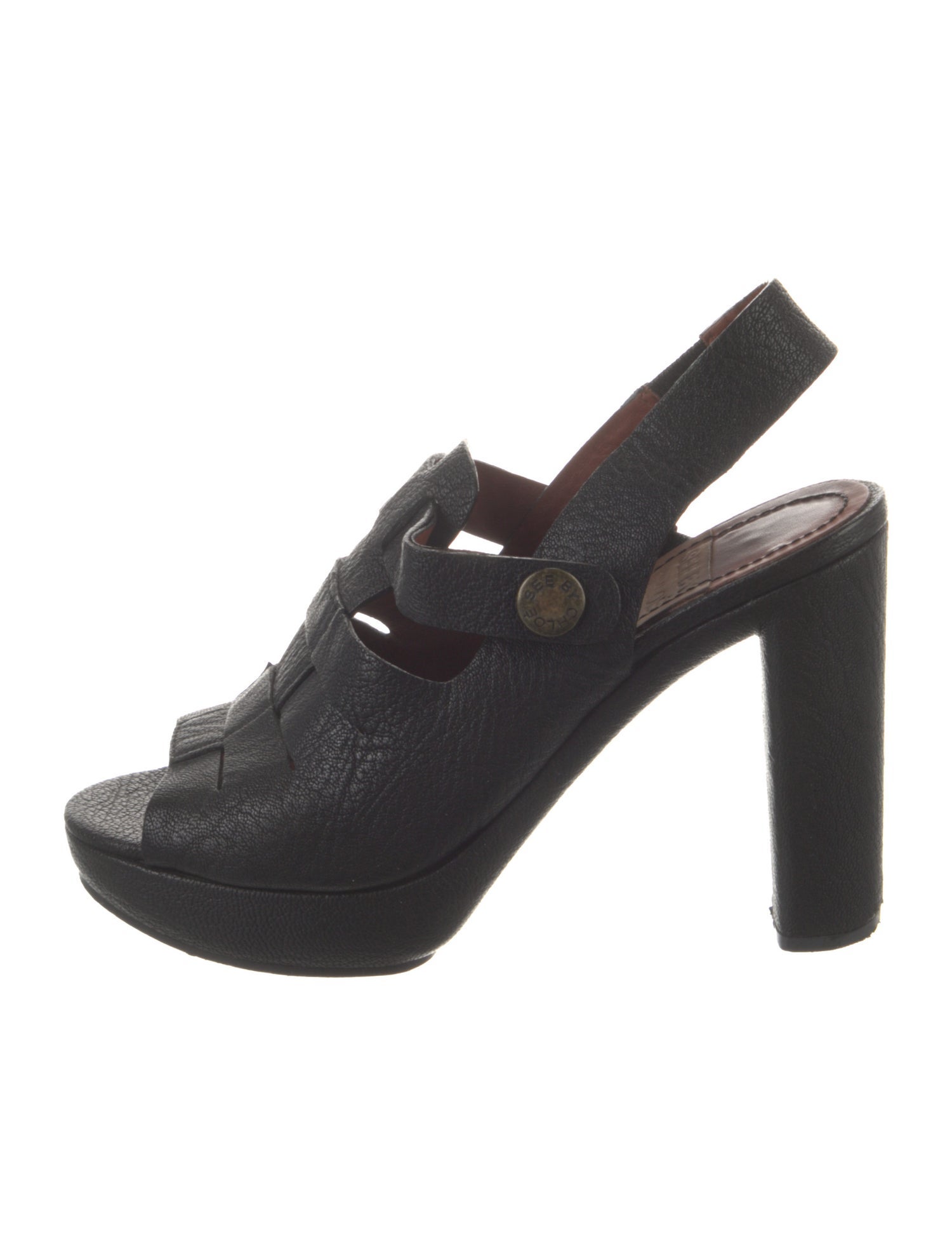 See by Chloé Leather Slingback Pumps