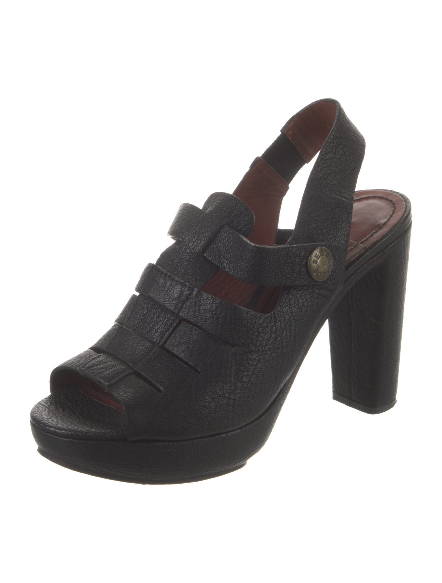 See by Chloé Leather Slingback Pumps