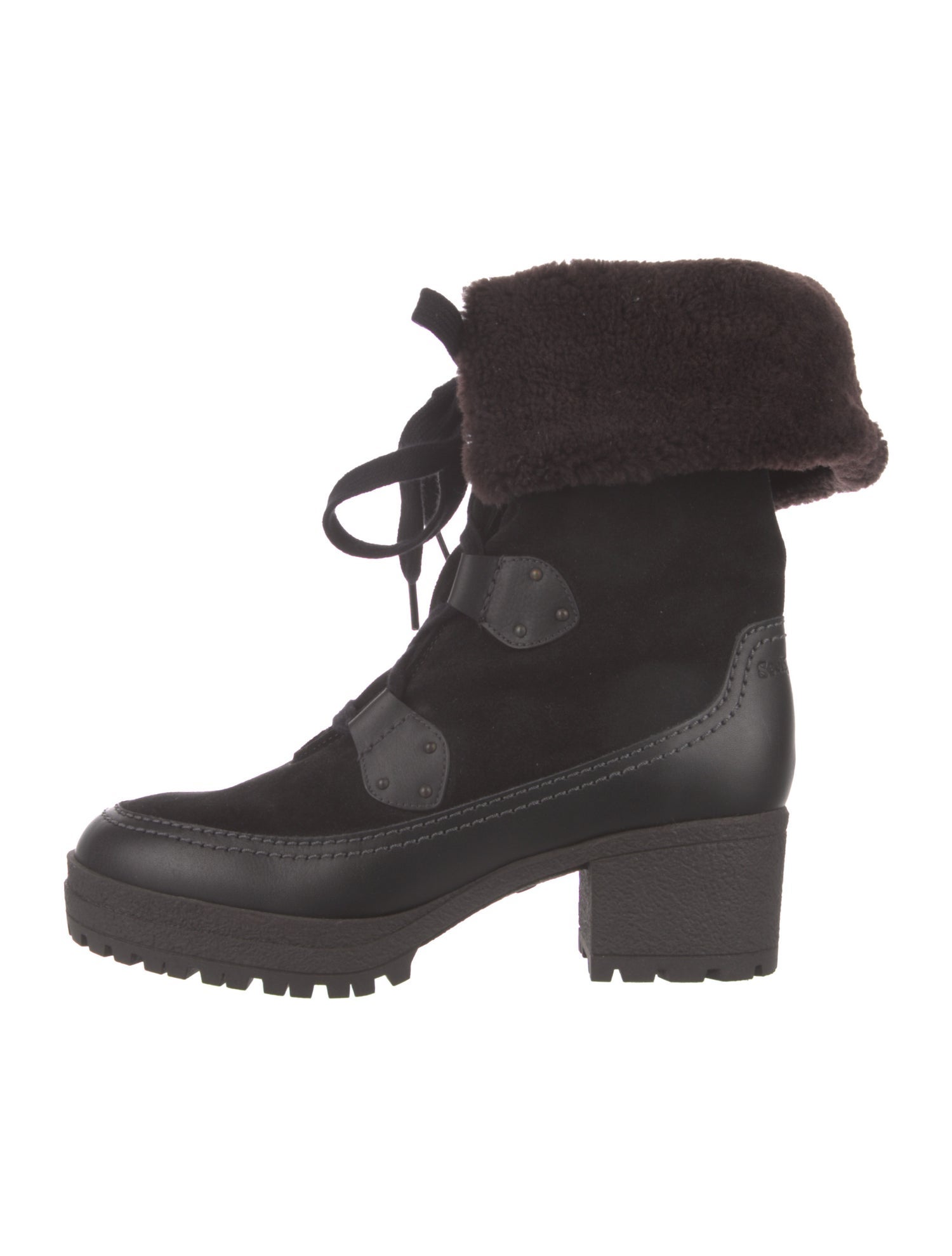 See by Chloé Suede Lace-Up Boots