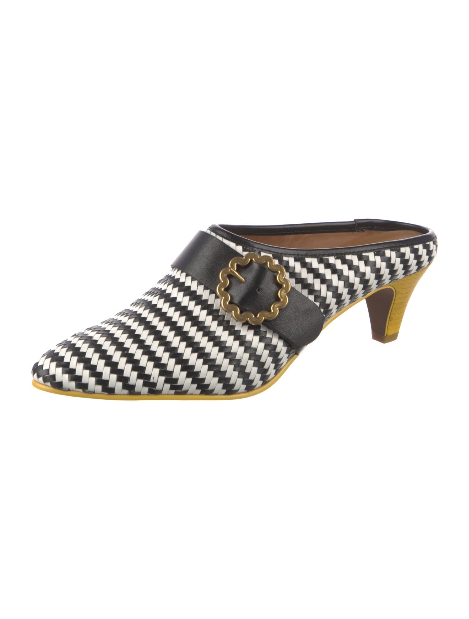 See by Chloé Leather Patterned Mules