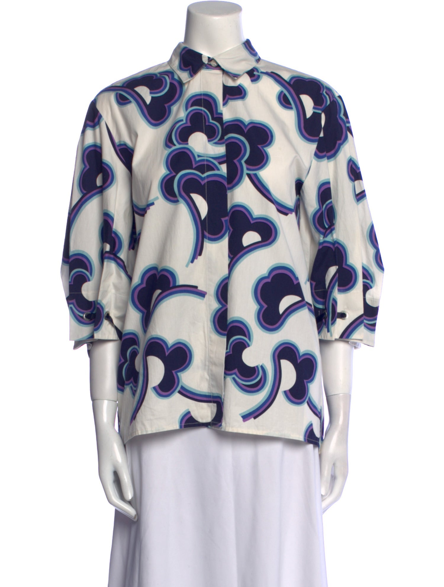 See by Chloé Printed Mock Neck Blouse