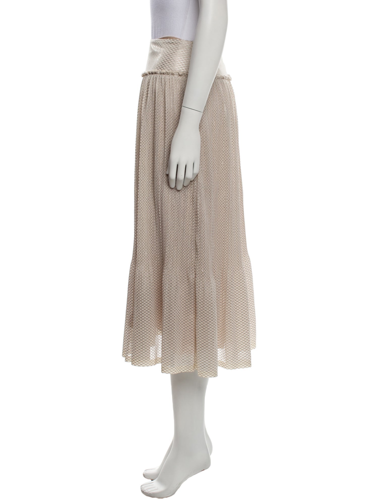 See by Chloé Ruffle Embellishment Midi Length Skirt