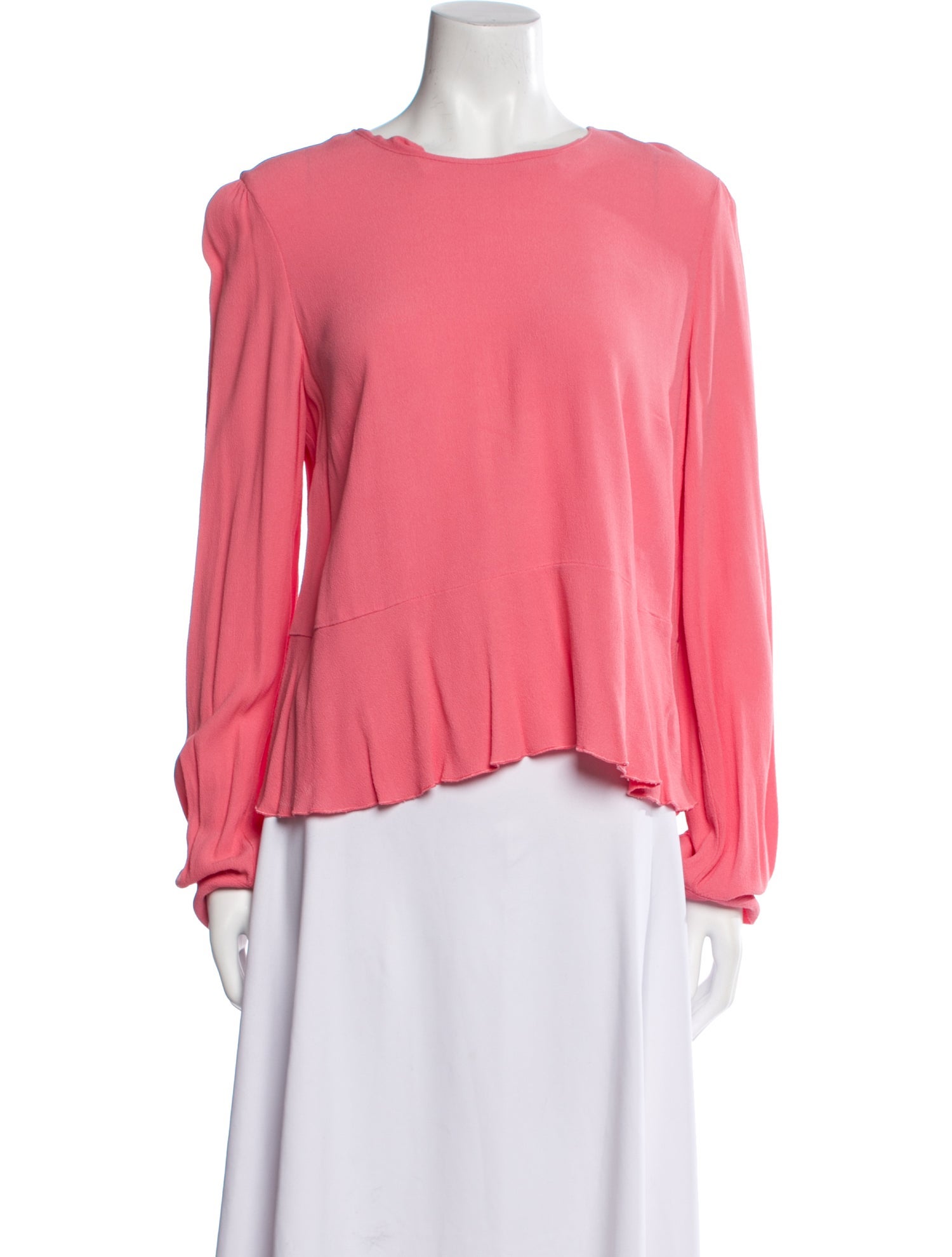 See by Chloé Bateau Neckline Long Sleeve Blouse