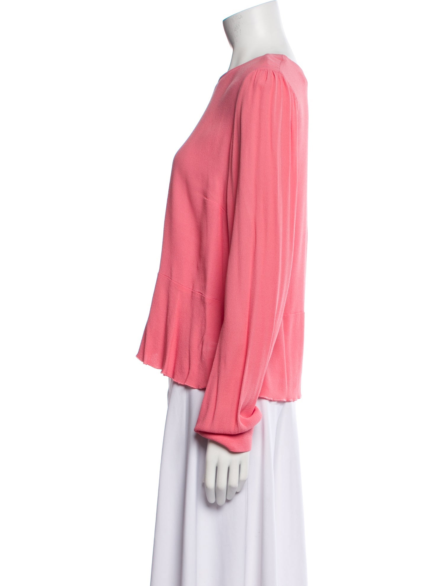 See by Chloé Bateau Neckline Long Sleeve Blouse