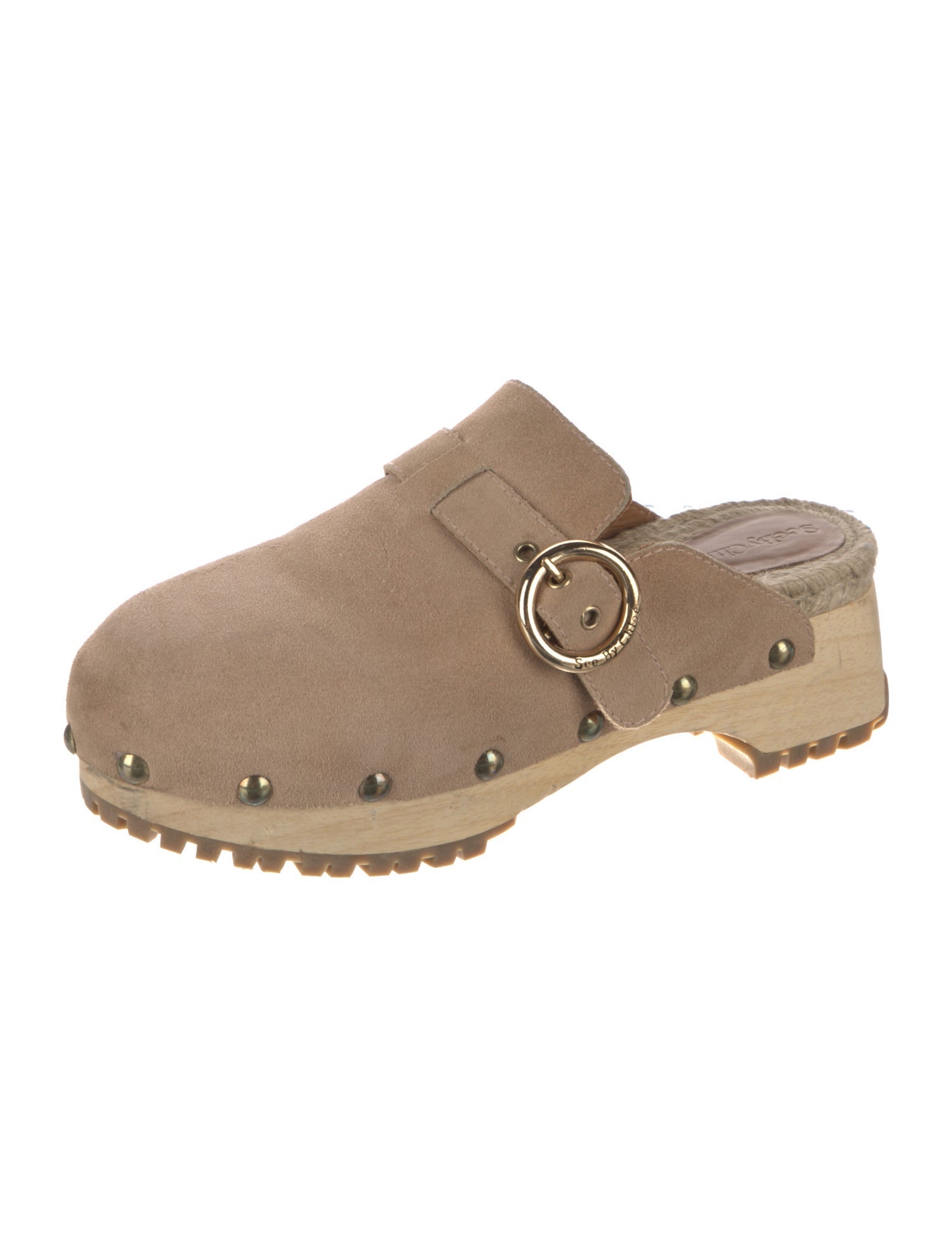 See by Chloé Suede Studded Accents Mules