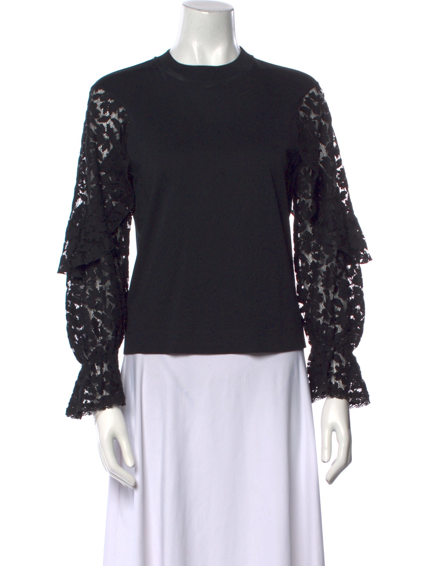 See by Chloé Crew Neck Long Sleeve Blouse