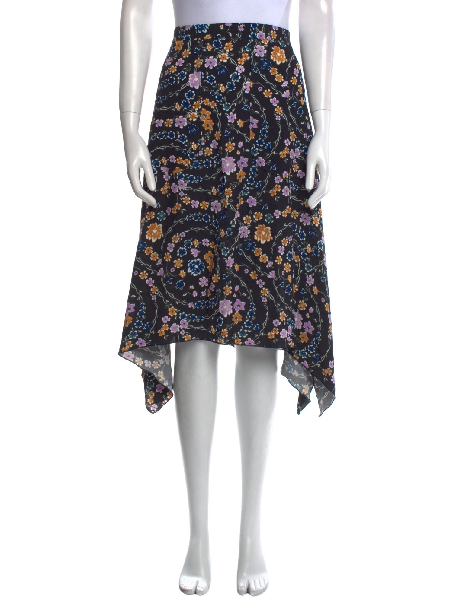 See by Chloé Floral Print Midi Length Skirt