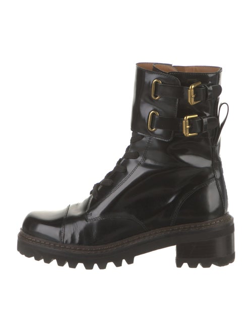 See by Chloé Leather Combat Boots