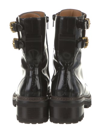 See by Chloé Leather Combat Boots