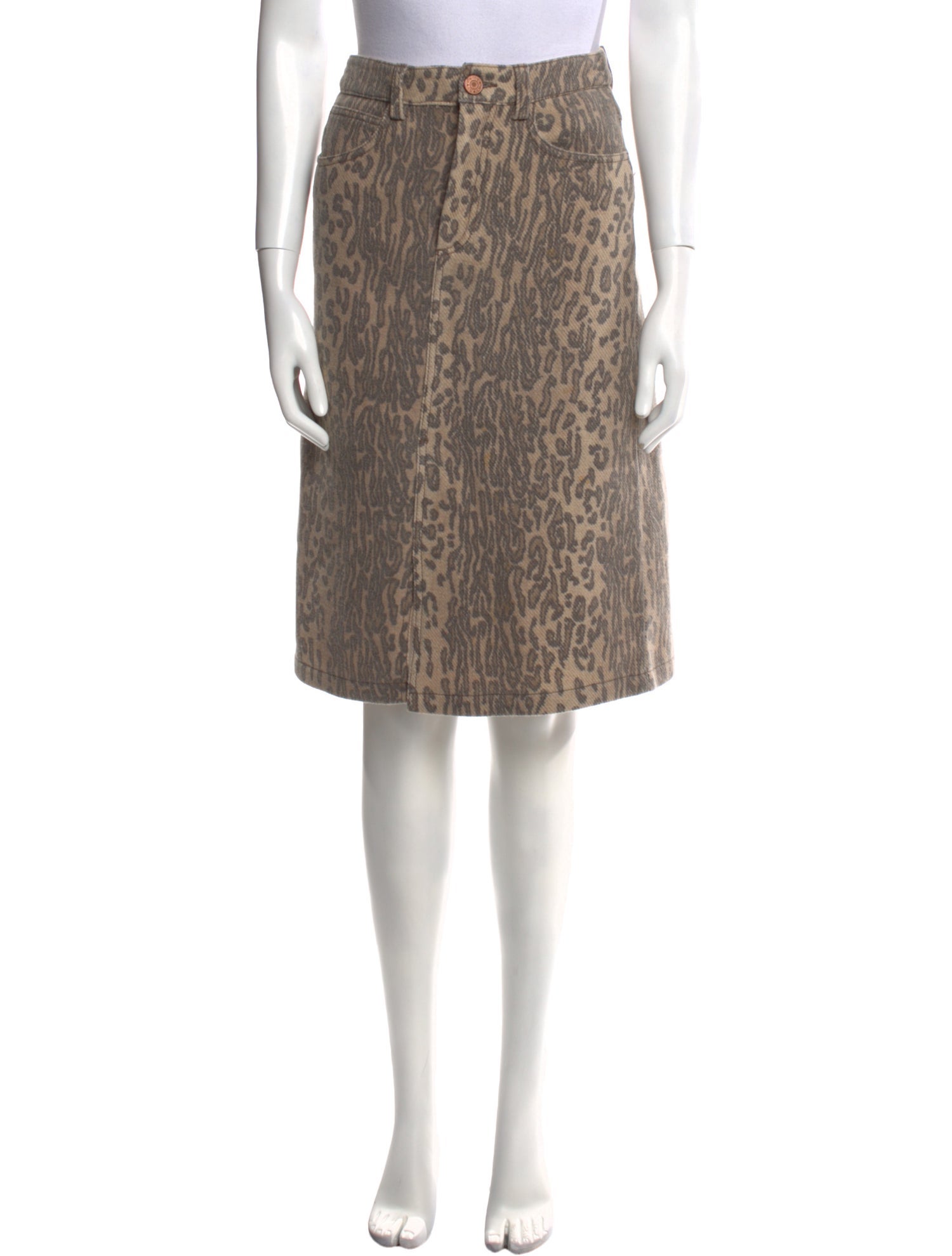 See by Chloé Animal Print Knee-Length Skirt
