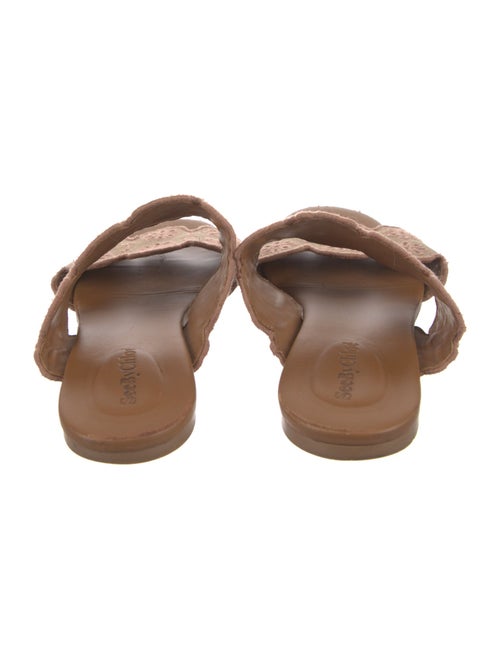 See by Chloé Suede Embroidered Accent Slides