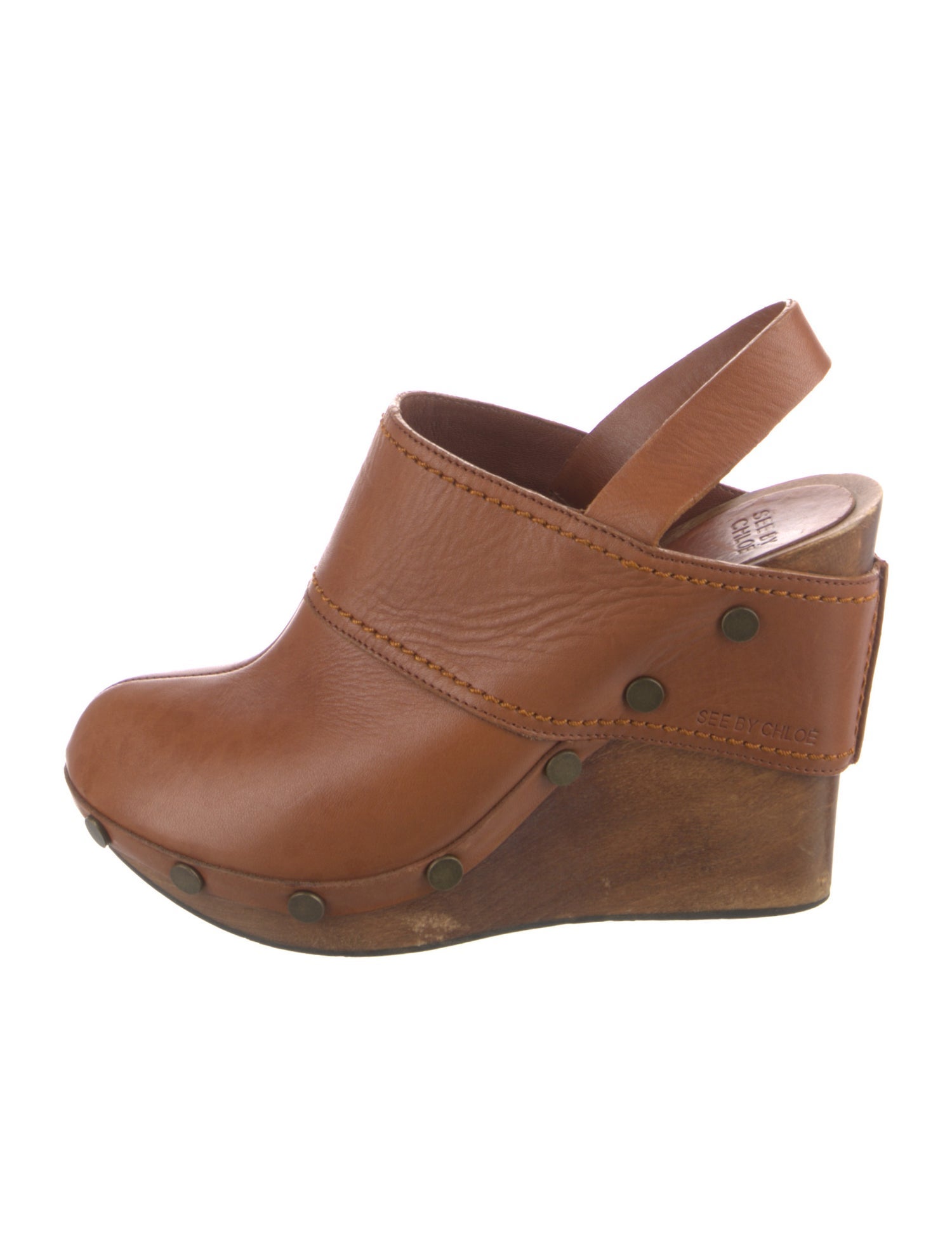 See by Chloé Leather Slingback Pumps