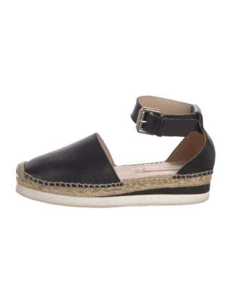 See by Chloé Leather Whipstitch Trim D'Orsay Flats