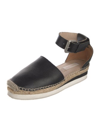 See by Chloé Leather Whipstitch Trim D'Orsay Flats