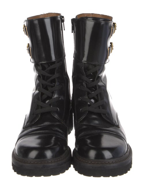 See by Chloé Patent Leather Combat Boots