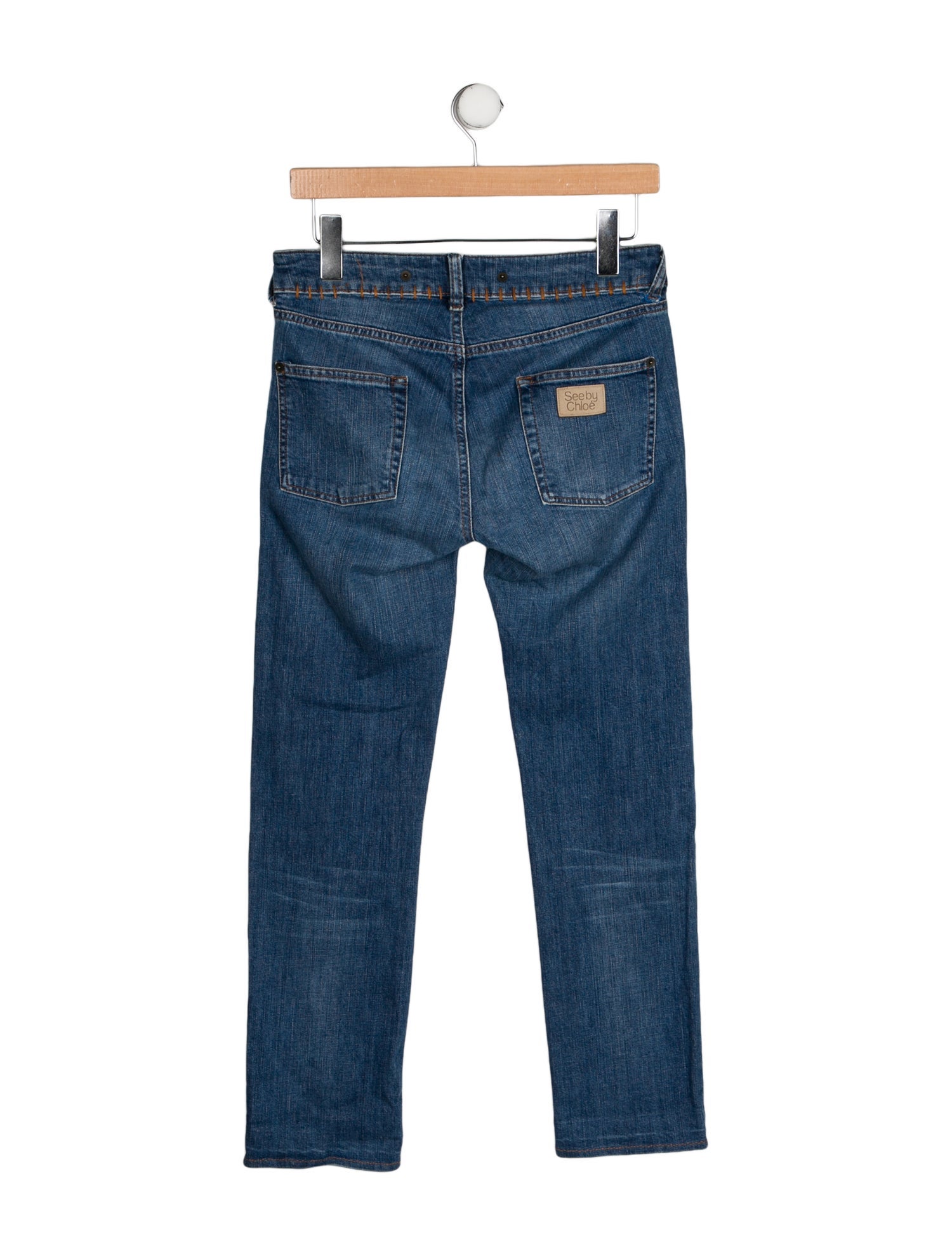 See by Chloé Mid-Rise Straight Leg Jeans