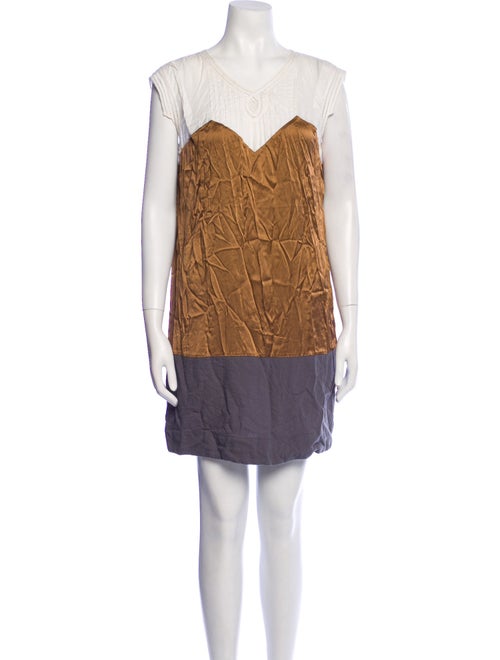 See by Chloé Colorblock Pattern Mini Dress