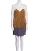 See by Chloé Colorblock Pattern Mini Dress