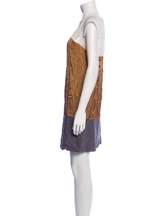 See by Chloé Colorblock Pattern Mini Dress