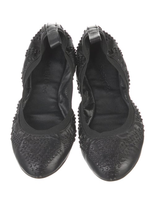 See by Chloé Leather Studded Accents Ballet Flats