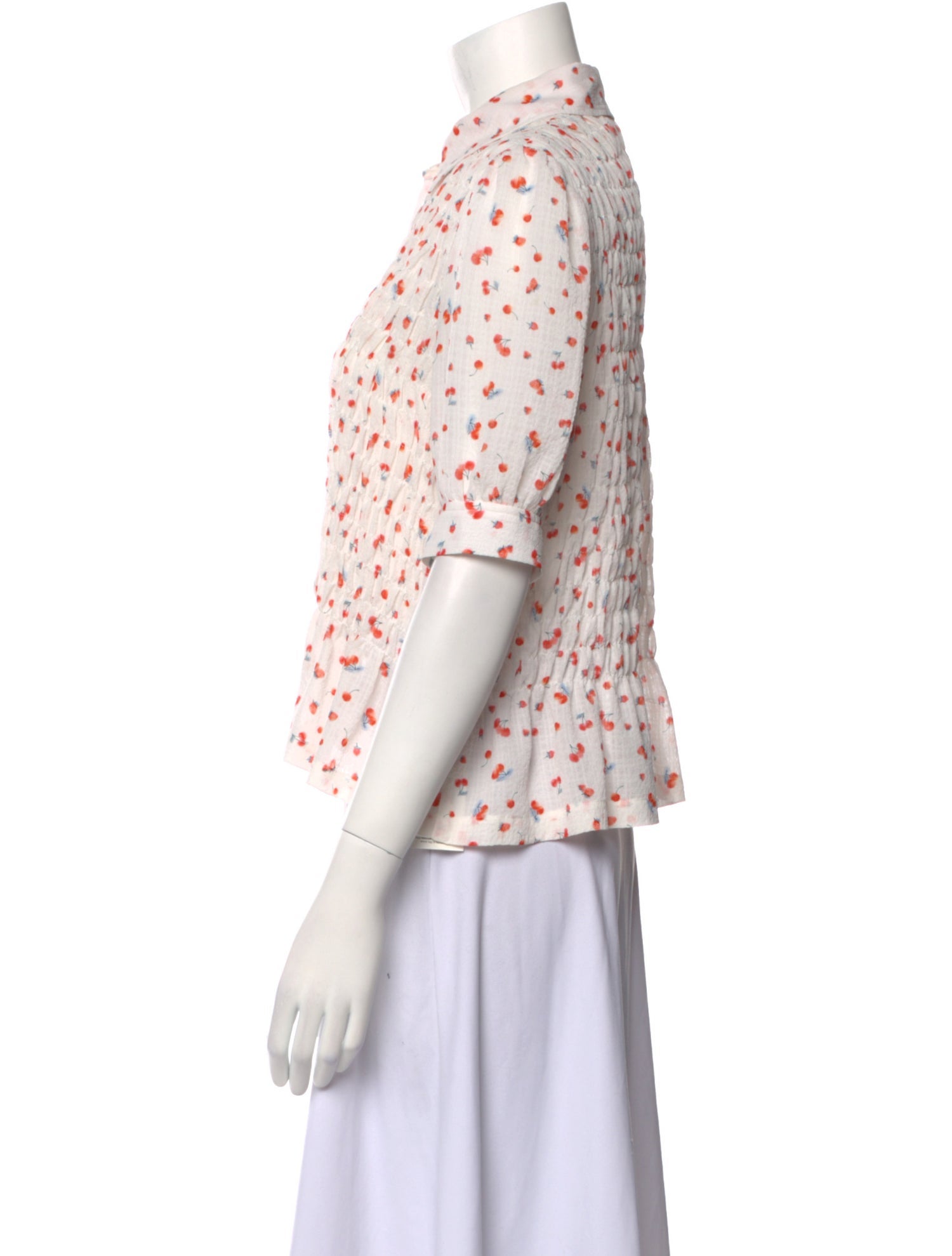 See by Chloé Floral Print Mock Neck Crop Top