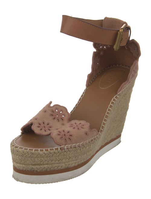 See by Chloé Suede Lasercut Accents Espadrilles