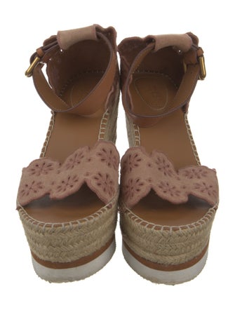 See by Chloé Suede Lasercut Accents Espadrilles