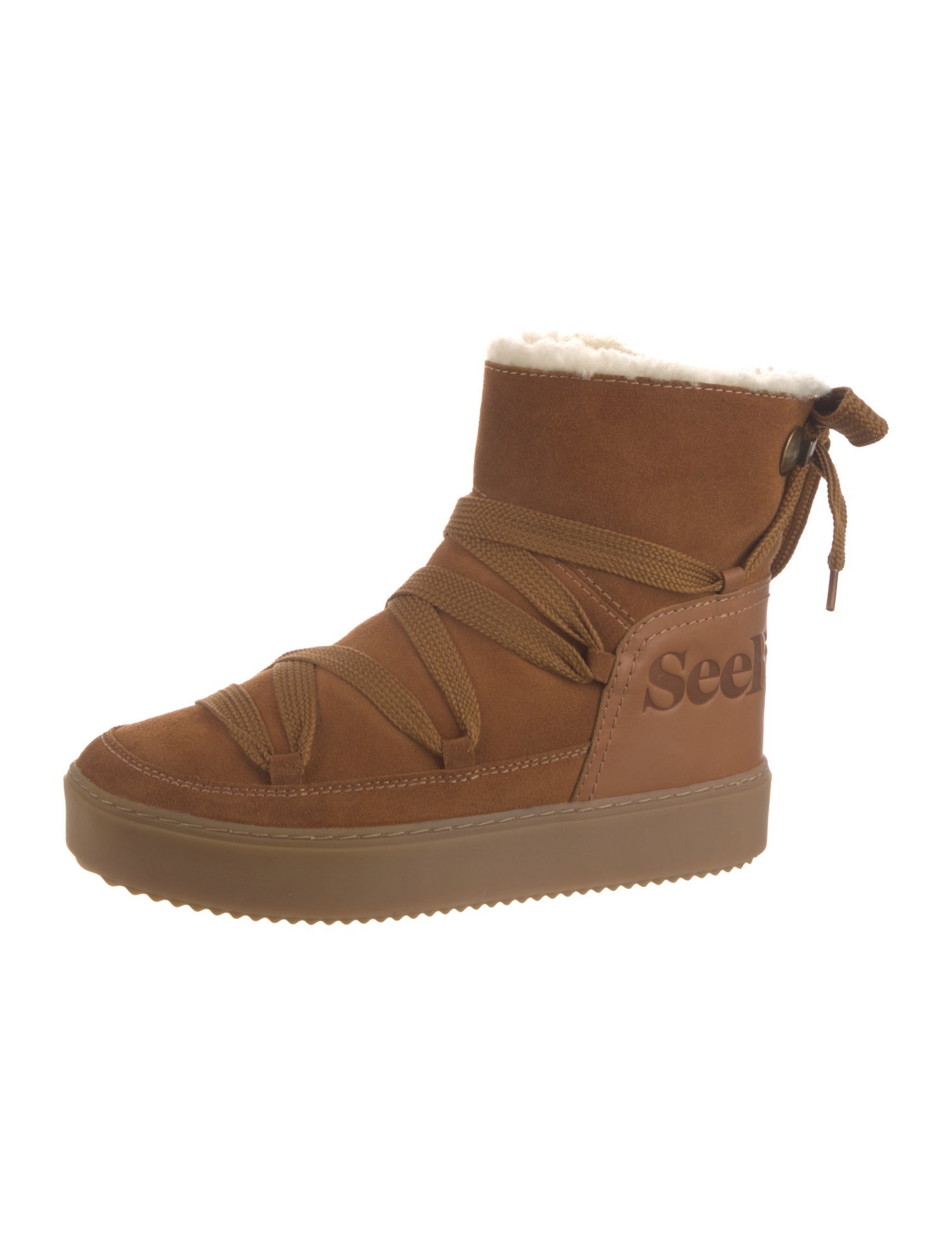 See by Chloé Suede Lace-Up Boots