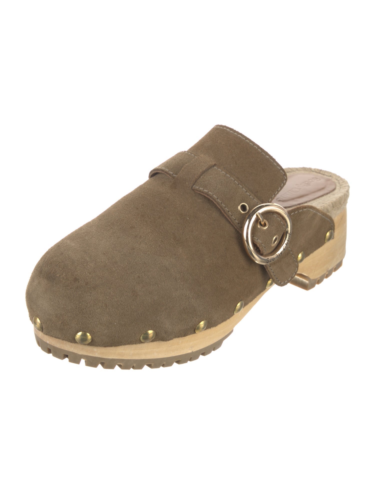 See by Chloé Suede Studded Accents Mules