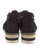 See by Chloé Suede Faux Fur Trim Espadrilles