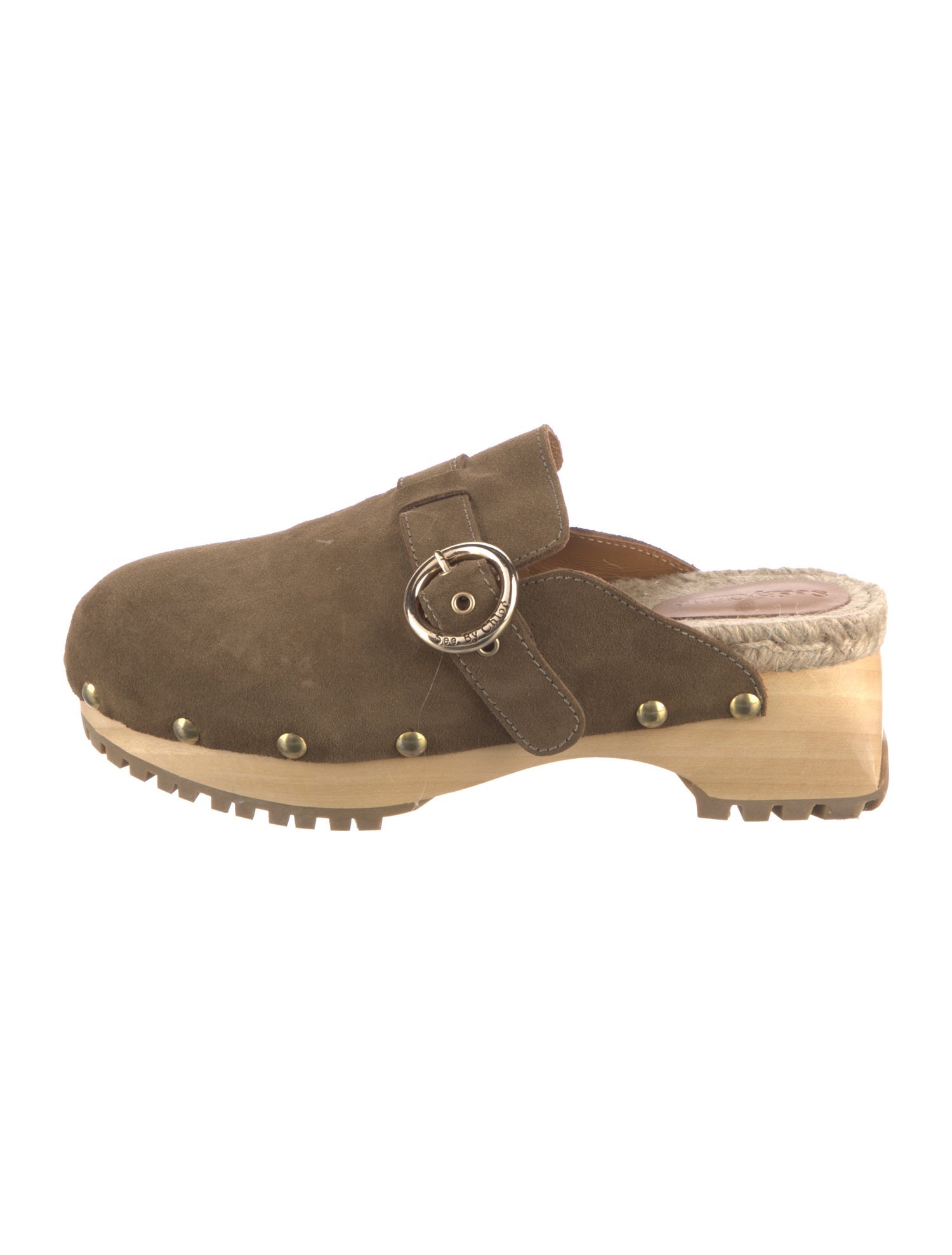 See by Chloé Suede Studded Accents Mules