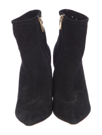 See by Chloé Suede Embroidered Accent Sock Boots