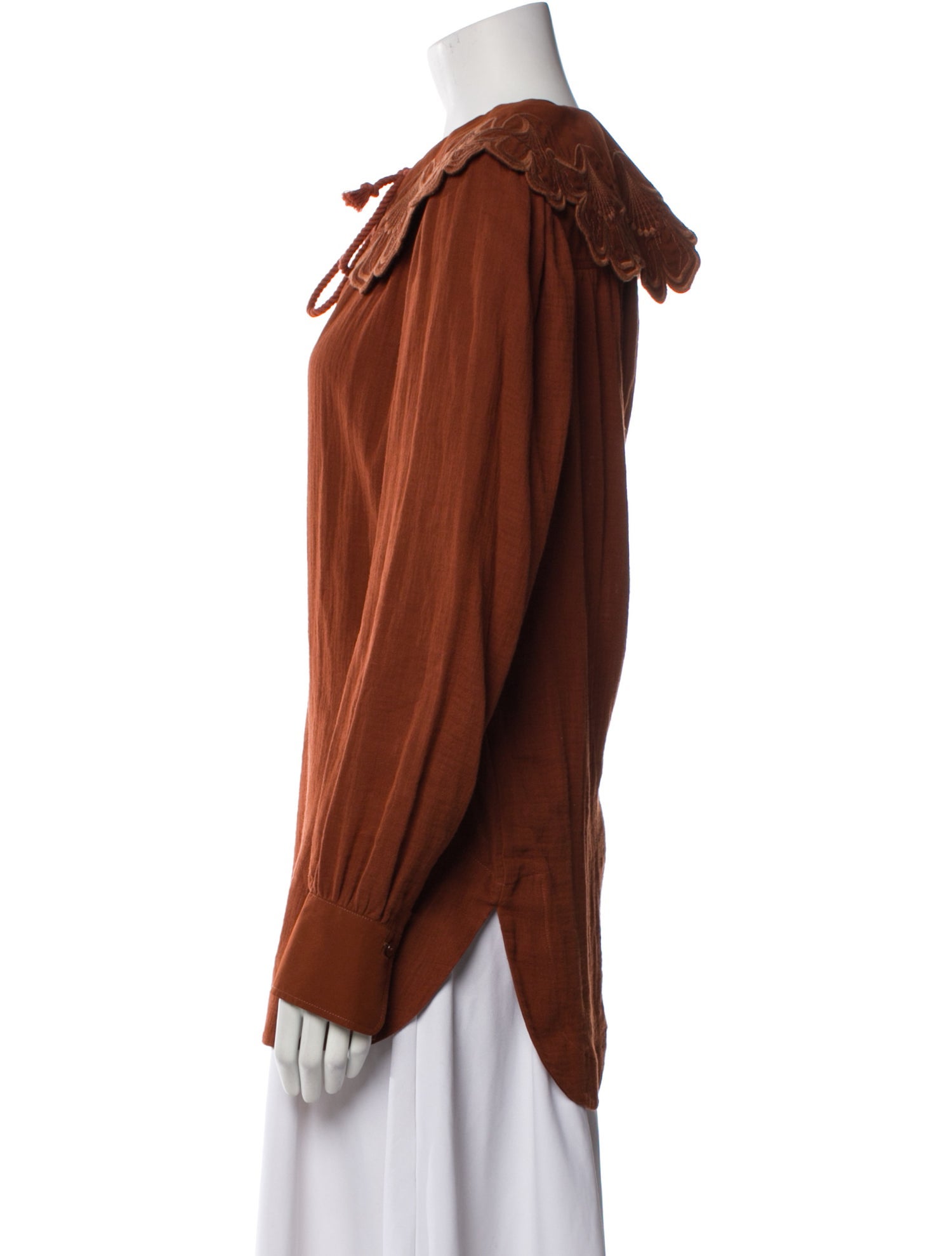 See by Chloé Crew Neck Long Sleeve Blouse