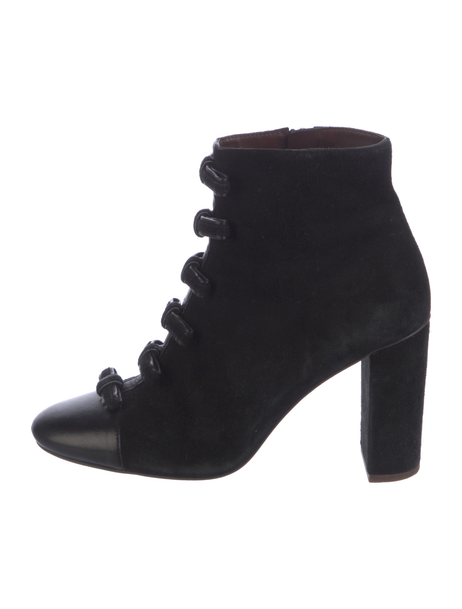 See by Chloé Suede Bow Accents Lace-Up Boots