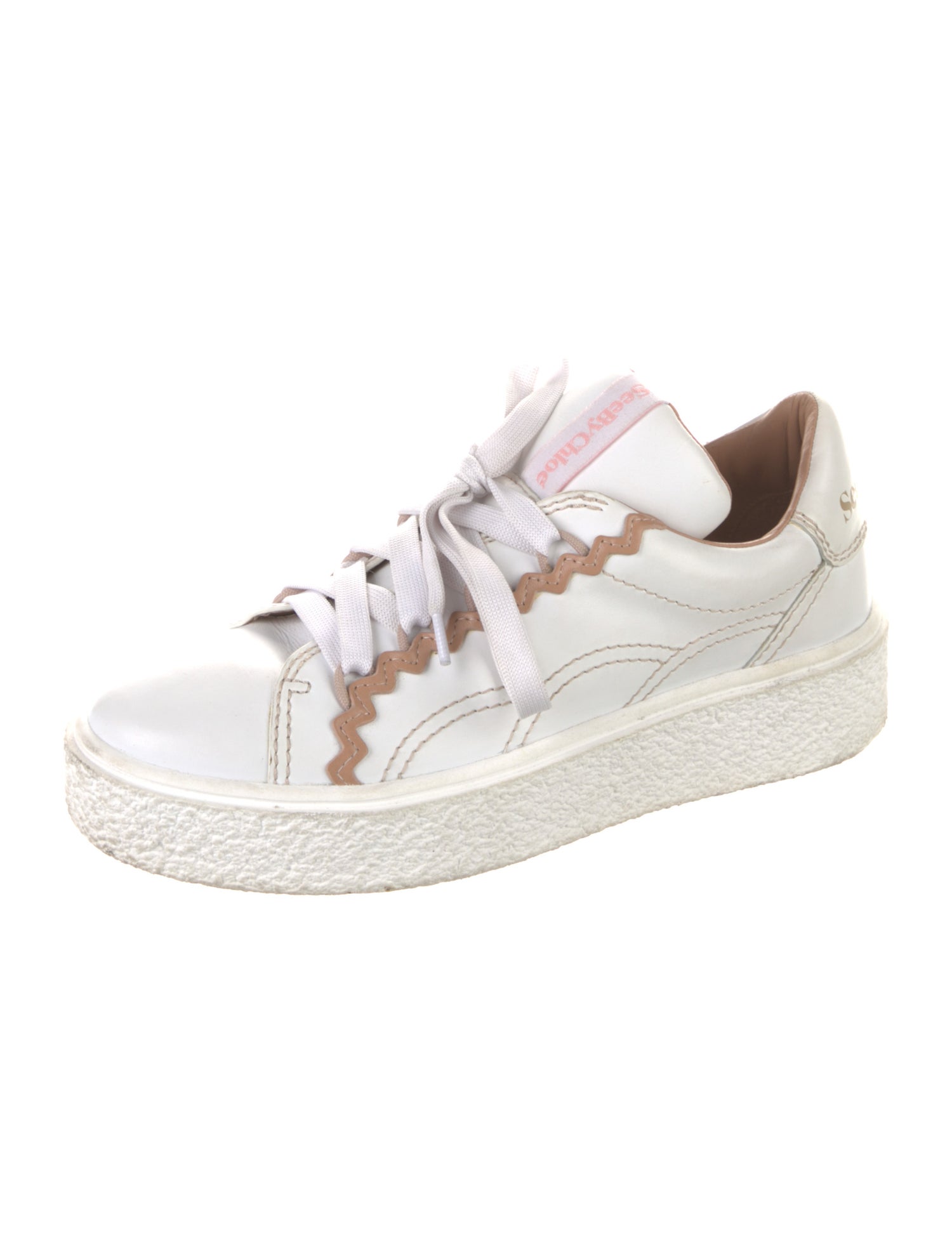 See by Chloé Leather Printed Sneakers