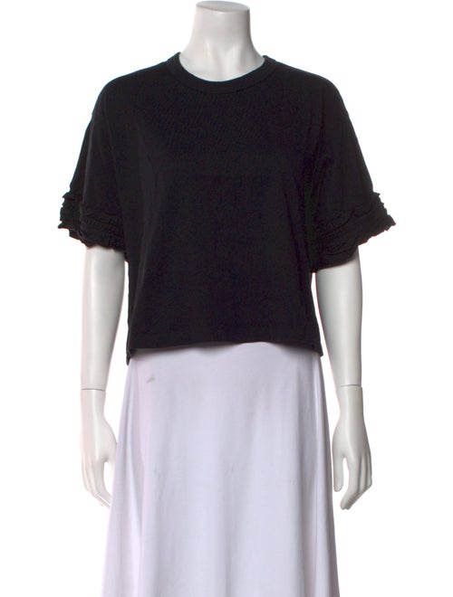 See by Chloé Crew Neck Short Sleeve Crop Top