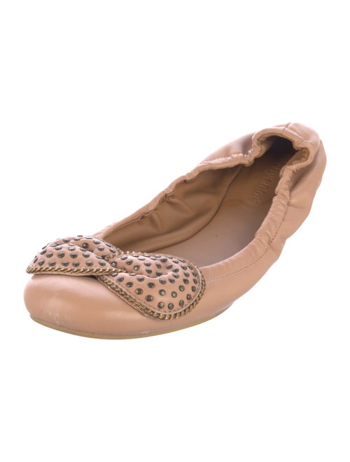 See by Chloé Leather Bow Accents Ballet Flats