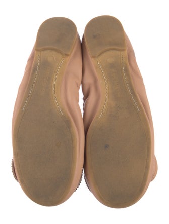 See by Chloé Leather Bow Accents Ballet Flats