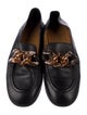 See by Chloé Leather Chain-Link Accents Loafers