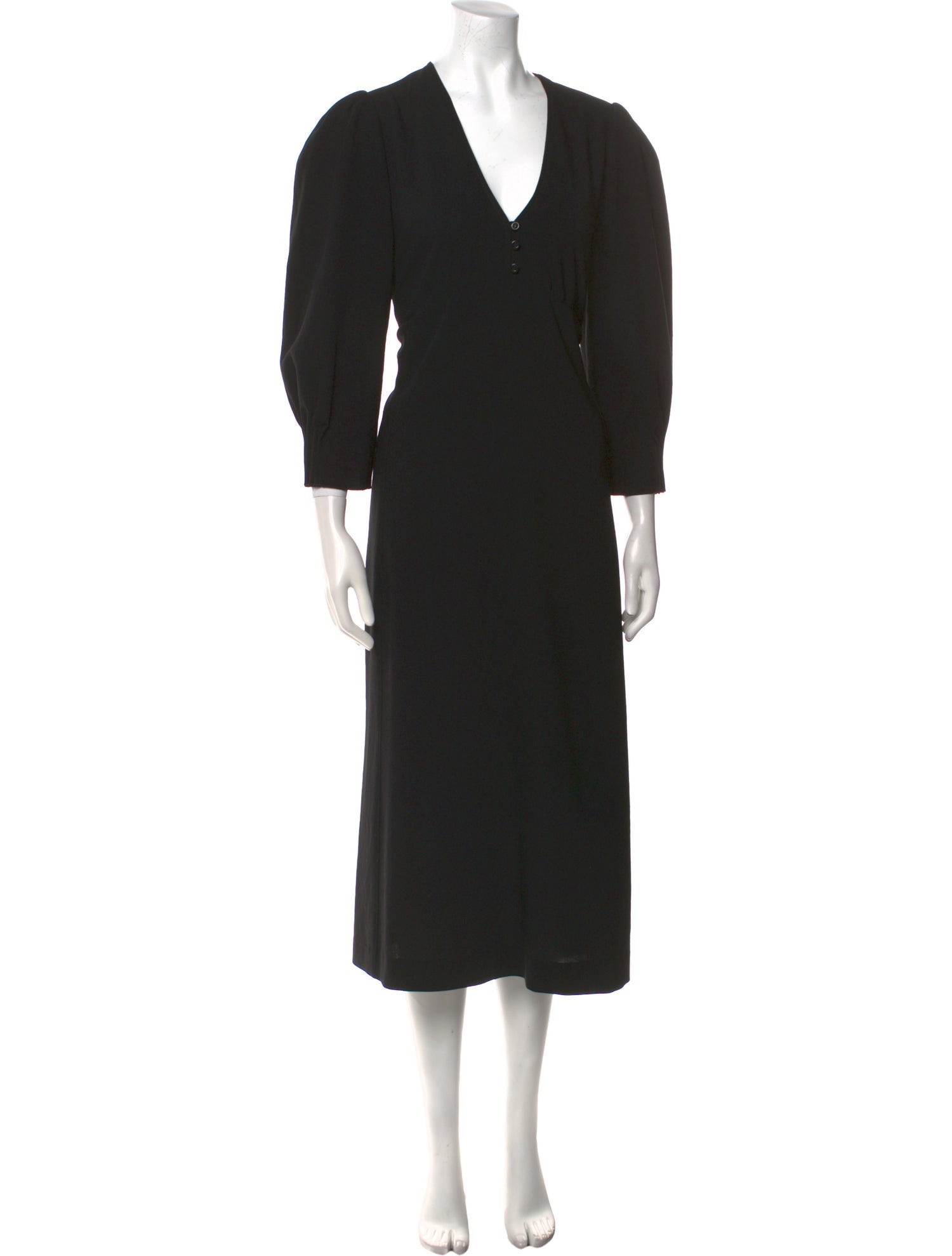 See by Chloé V-Neck Midi Length Dress