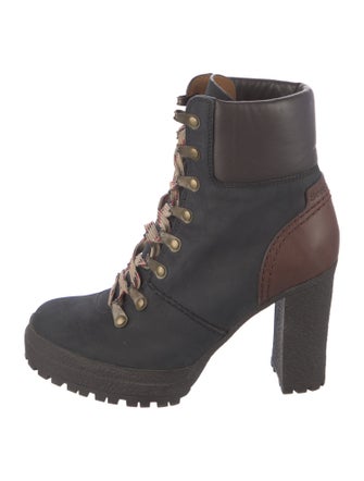 See by Chloé Suede Combat Boots